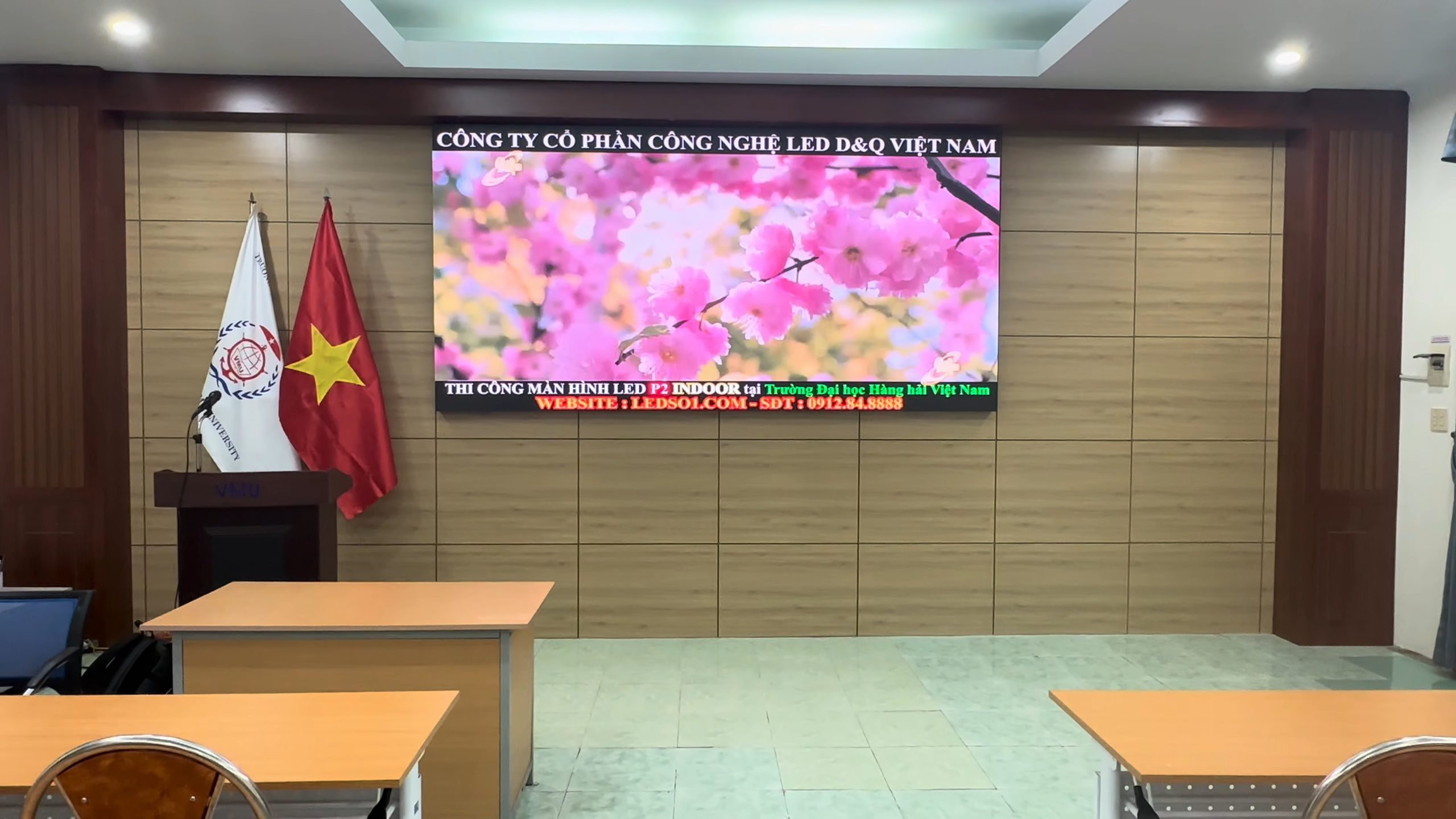 Trường Đại học Hàng hải Việt Nam | Lắp đặt mới Màn hình LED P2 Trên Giảng Đường đại học | ThinkSTV