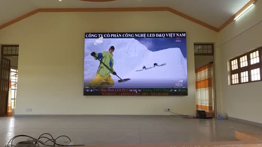 Trường THPT Phan Đình Phùng – Đam Rông, Lâm Đồng | Lắp 10m2 màn hình LED P2.5 Trong Nhà. | ThinkSTV